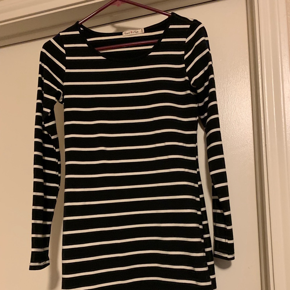 Striped long sleeve dress